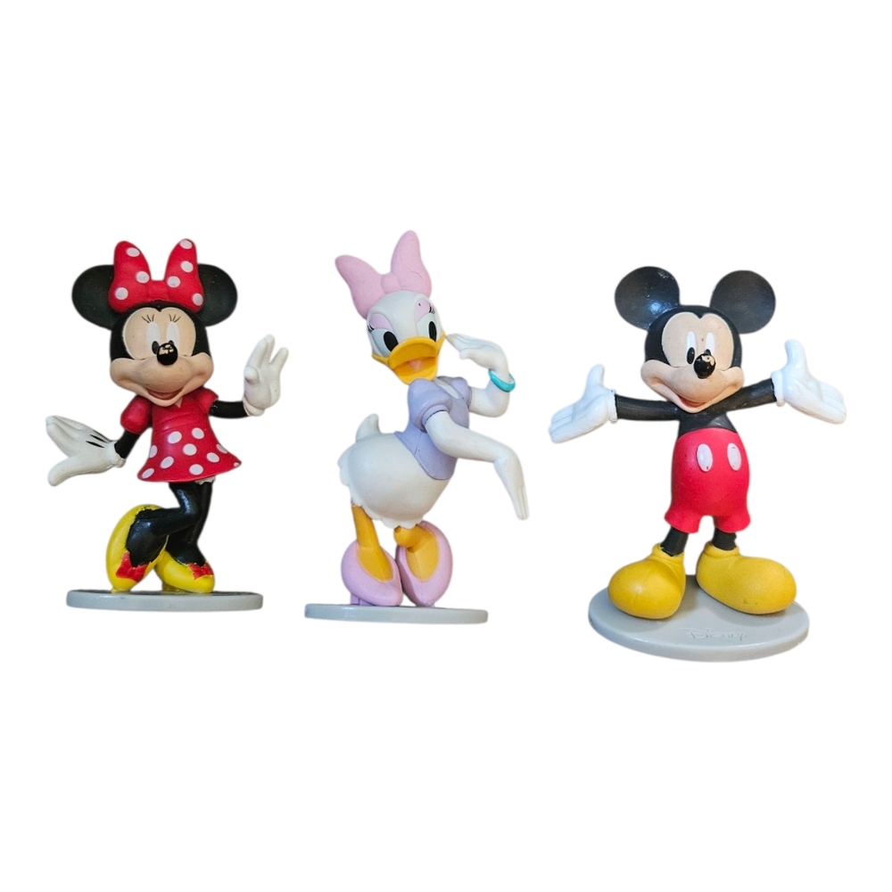 Disney Just Play Mickey Minnie Mouse & Daisy Duck PVC Figures 3"